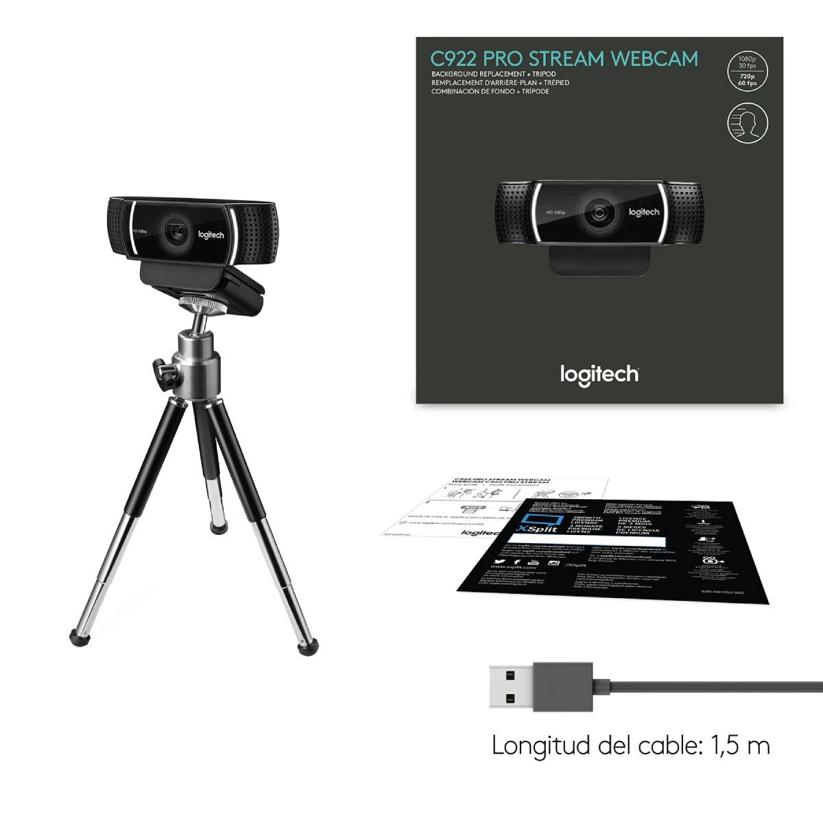 WebCam Logitech C922 Pro Stream Full HD 1080p (11)